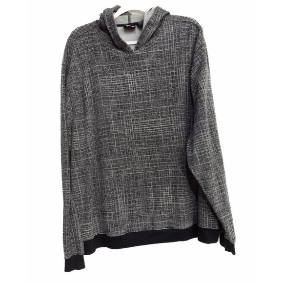 SB Tech Mens Medium Gray Sweater Solid Long Sleeve Pullover Hooded Casual 2XL - Picture 4 of 7